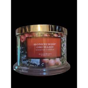 Homeworx by Harry Slatkin 4 Wick Candle, 18 oz, Honeycrisp Apple Orchard, Brown.
